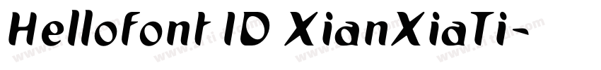 Hellofont ID XianXiaTi字体转换